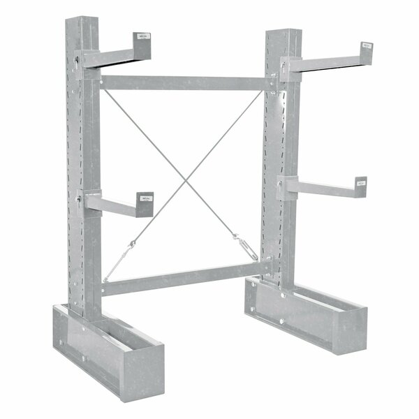 Vestil Gray Galvanized Cantilever Single Side 24" Arm Set 10600lb Capacity MU-C-8-24-G-SET